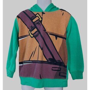 Teenage Mutant Ninja Turtles Nickelodeon Green Long Sleeve Hoodie Kids Size 4/5